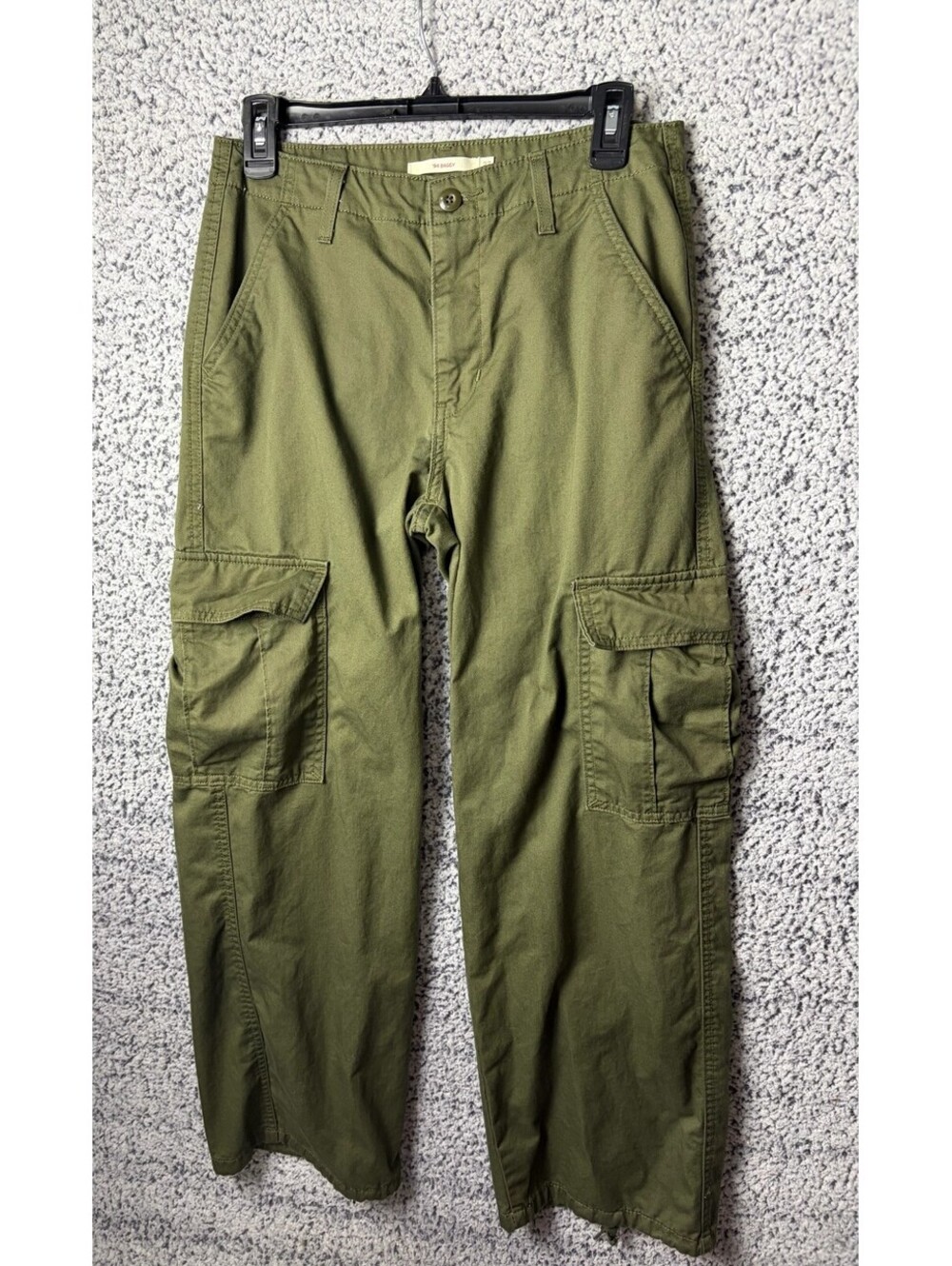 Levi’s ’94 Baggy Cargo Pants Women’s 27 Green Olive W27 L30 Utility Y2K